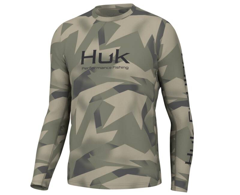 HUK Icon X Geo Spark LS Shirt Moss H1200537-316- CHOOSE YOUR SIZE!