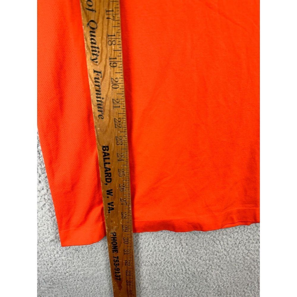 Fabletics T-Shirt Adult XL Orange Nylon Blend Hiking Short Sleeve Tee Logo Mens gallery
