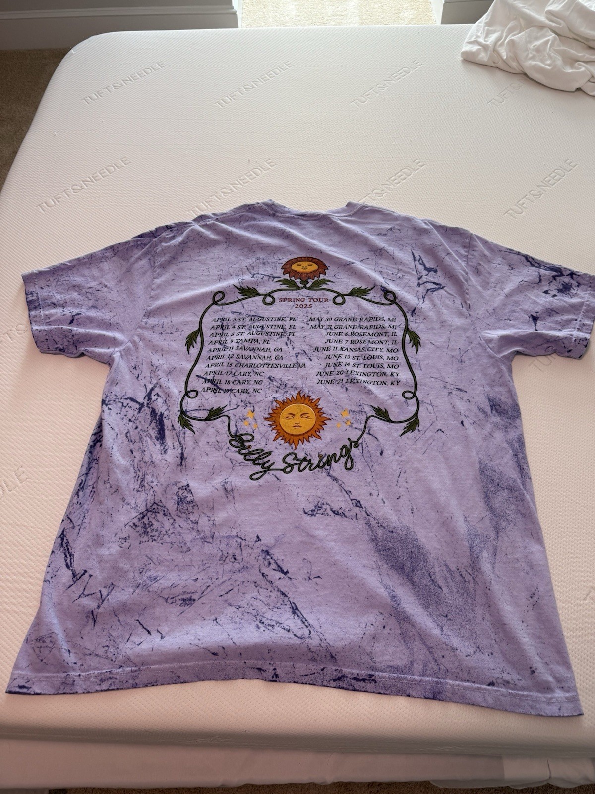 Billy Strings - Handshake T-Shirt Purple XXL 2XL Spring Tour 2025 gallery
