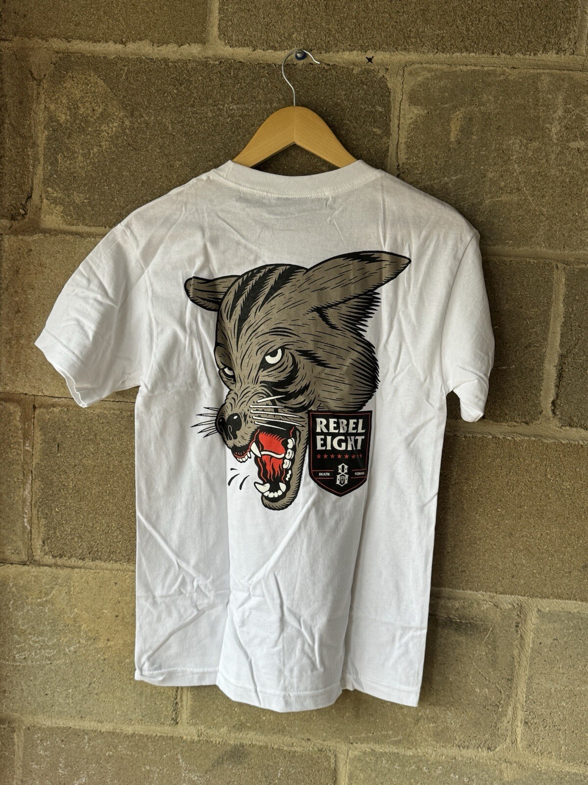 Mens Rebel8 White Death Squad Tshirt Size Small gallery