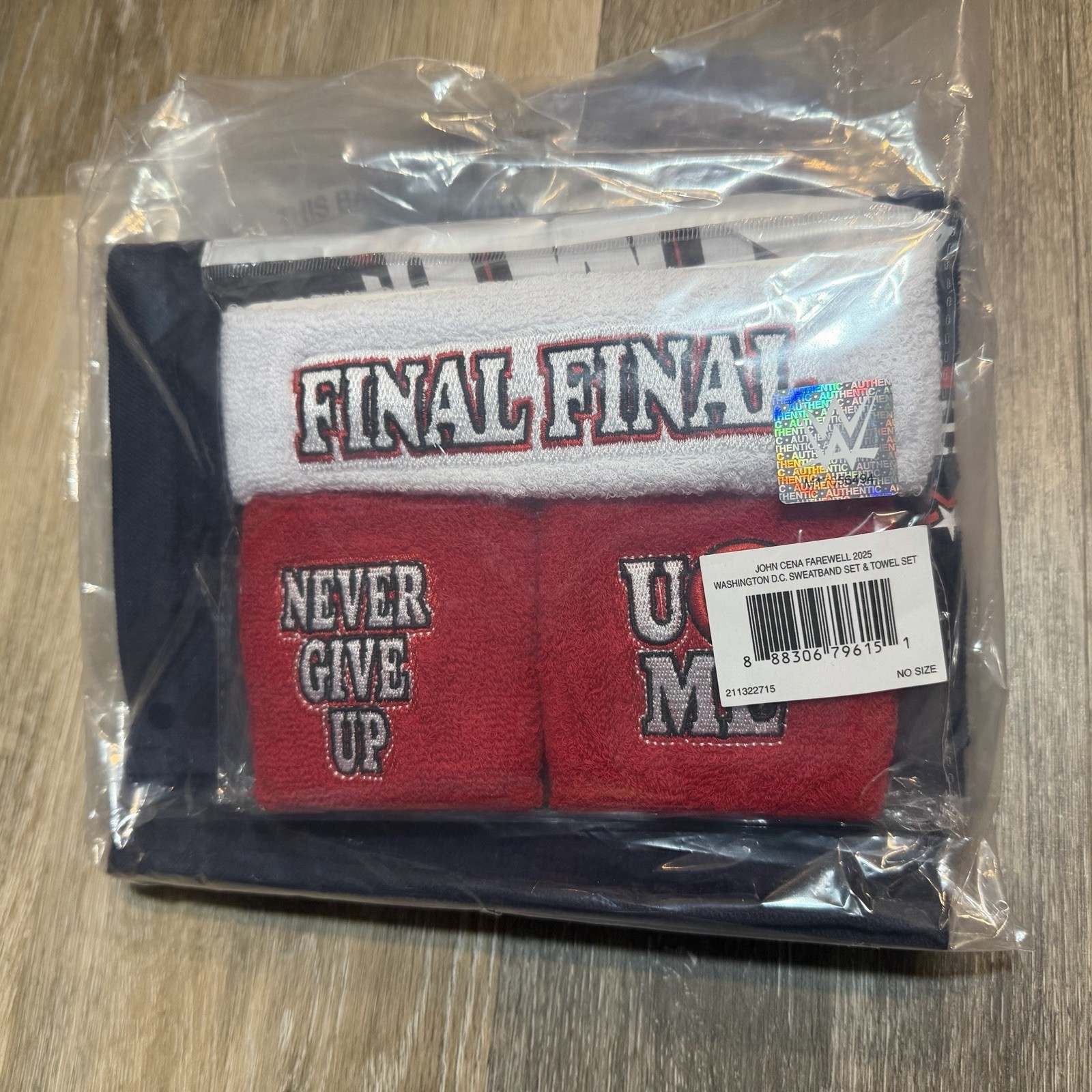 WWE Authentic John Cena Final Match Shirt, Hat, Towel & Sweatbands Washington DC gallery