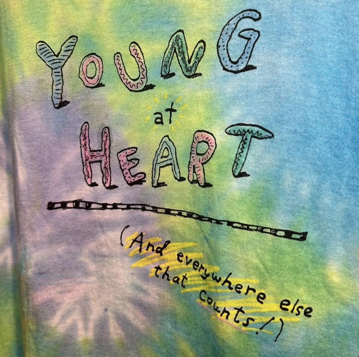 90s Shoebox Tee – XL Young At Heart & Everywhere That Counts – Single Stitch