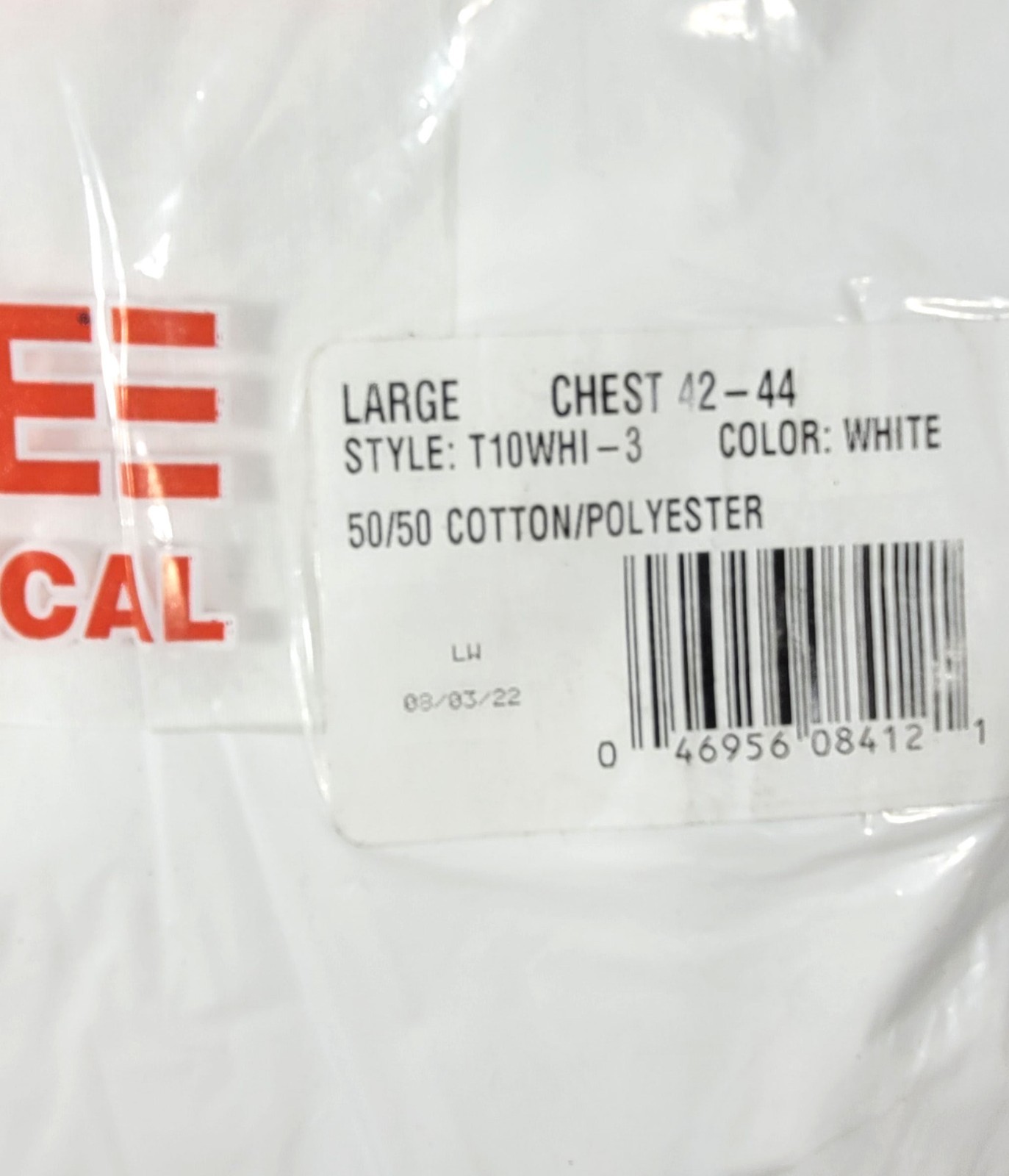 Duke Tactical 3-Pack 50/50 Cotton/Poly Short Sleeve T-Shirts - White - Large gallery