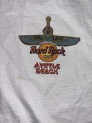 Hard Rock Heavy Tee White Egyptian Pharaoh Graphic Size L