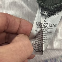Common People Men’s Ottoman Tee T-Shirt Green Size Large Cotton Texture $75 New
