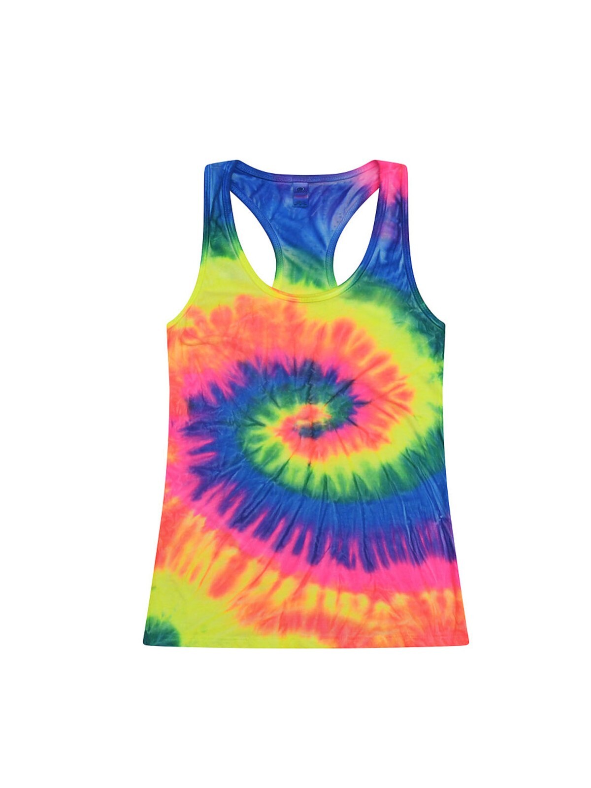 Multi-Color Tie Dye Racerback Tank Top Sleeveless T-Shirt Adult XS -XXL Cotton gallery