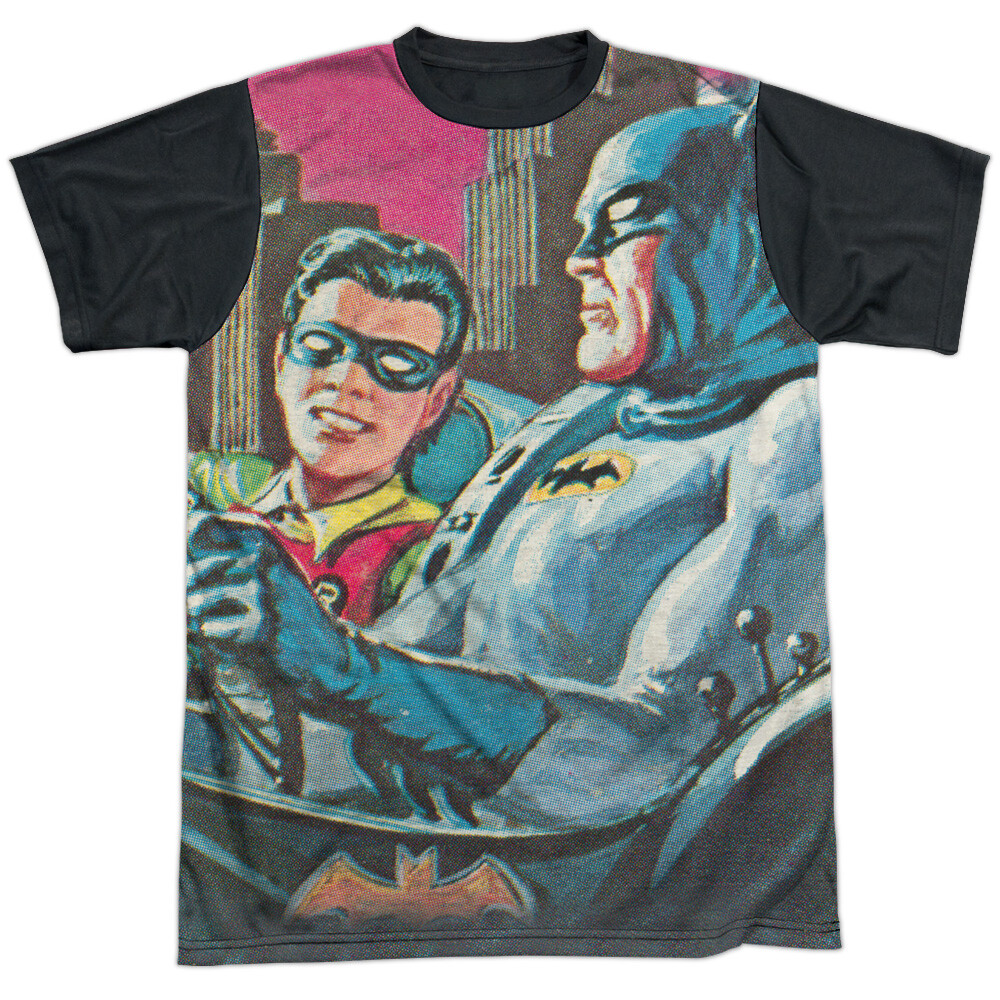 Batman Classic Tv Bat Signal Adult Halloween Costume T Shirt (Black Back), S-3XL gallery