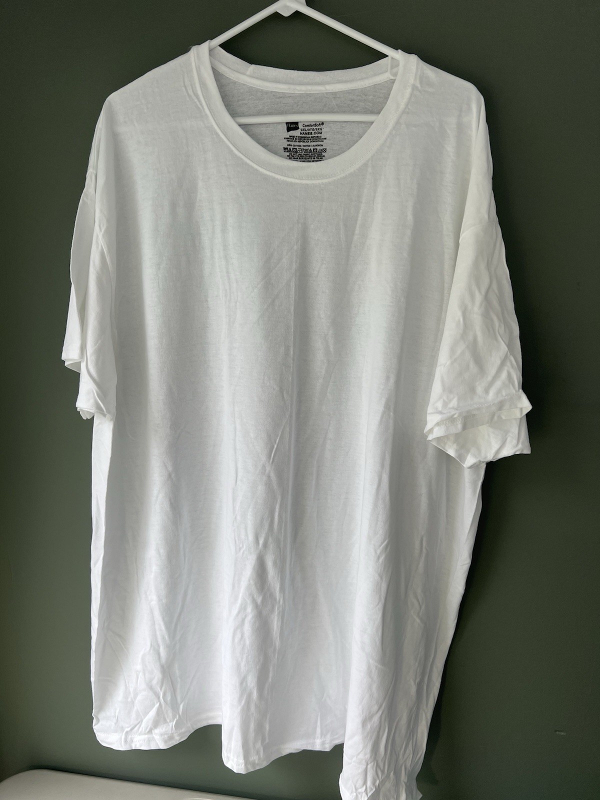 Basic White Short Sleeve T-Shirts Men’s 3XL Comfort soft, Set Of 3 One V Neck gallery