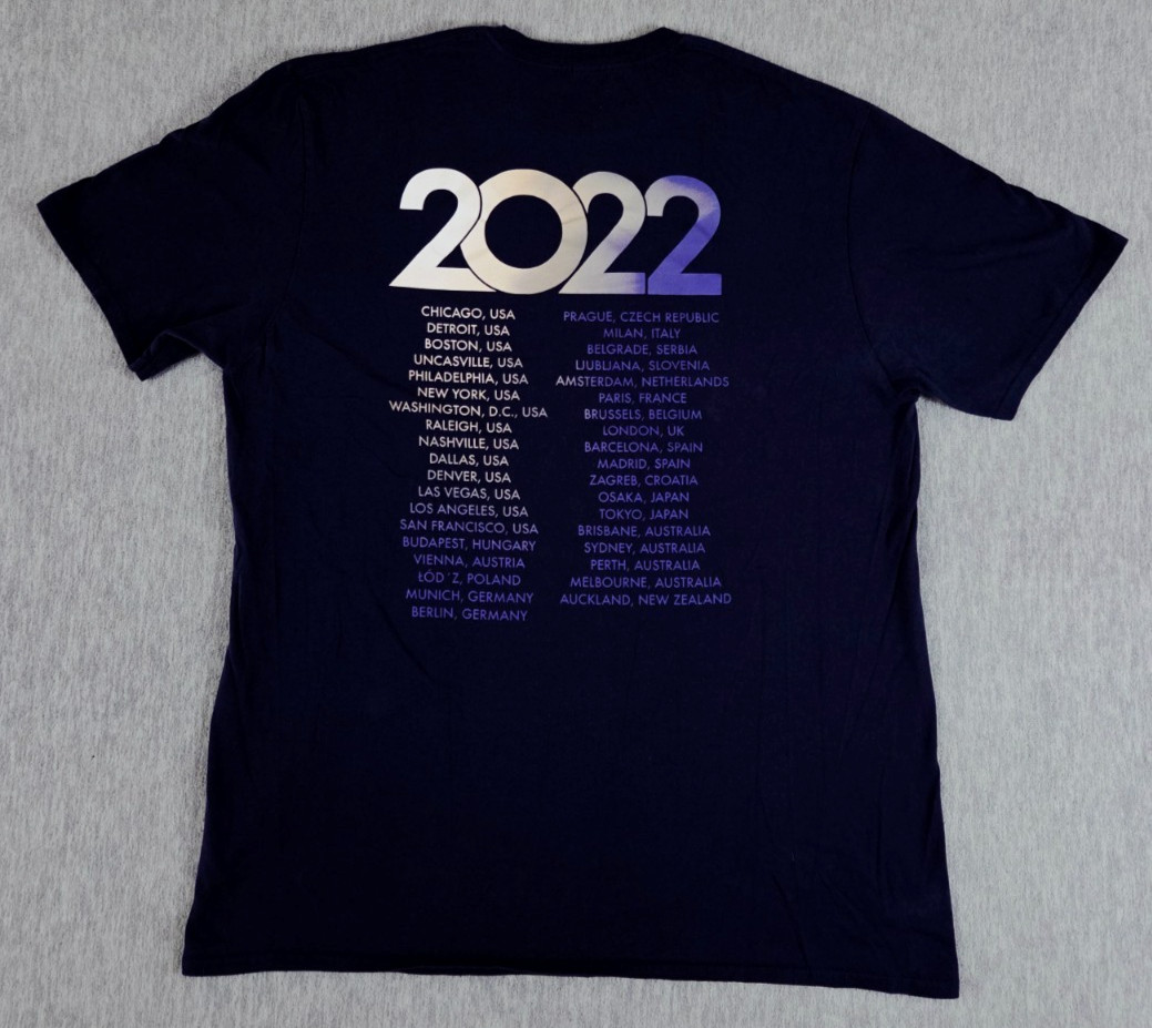 2Cellos Dedicated World Tour 2022 Adult XL Shirt Blue The Thread Shop gallery
