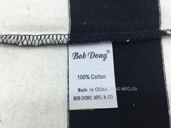 BOB DONG Men’s Prisoner Retro Striped T-Shirt Crew Neck 330G Cotton Casual Shirt