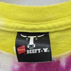 Vintage Hanes Beefy Men Size L Multicolor Tye Die T-Shrt