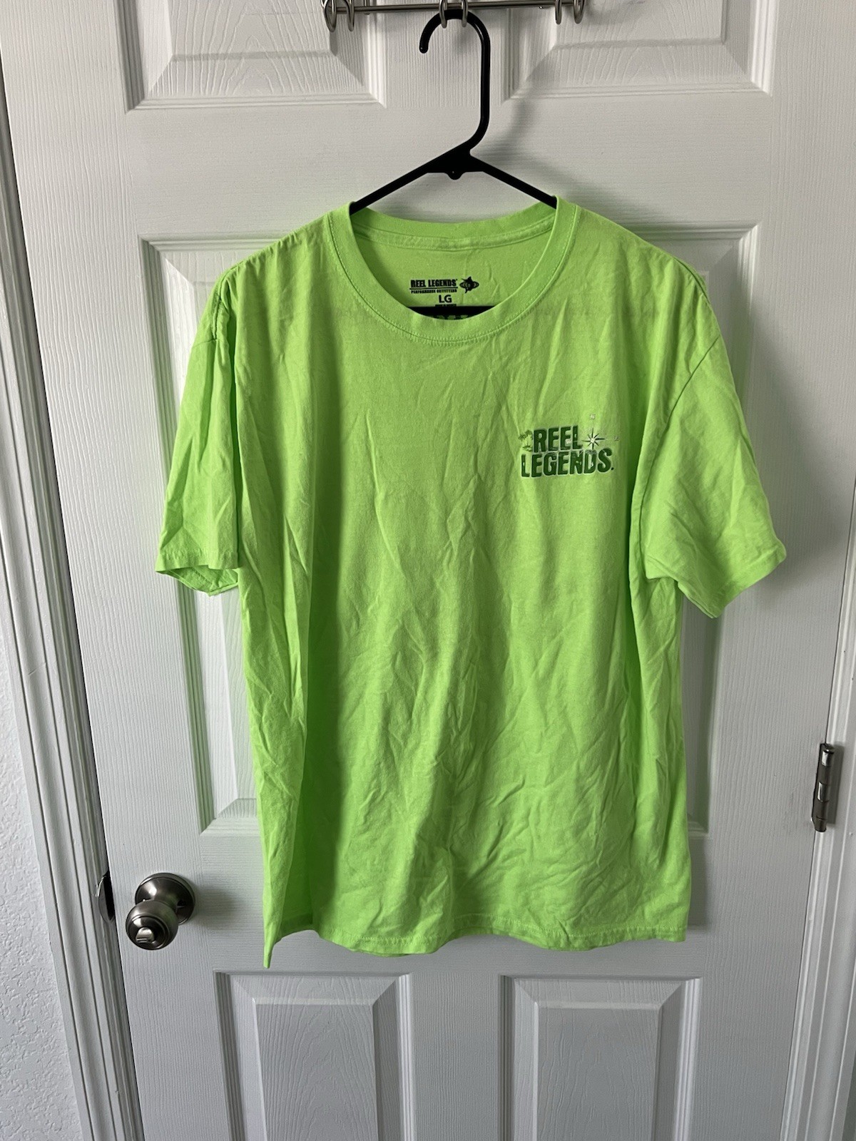 Reel Legends T-Shirt Mens Large Neon Green Fishing Marlin Outdoors gallery