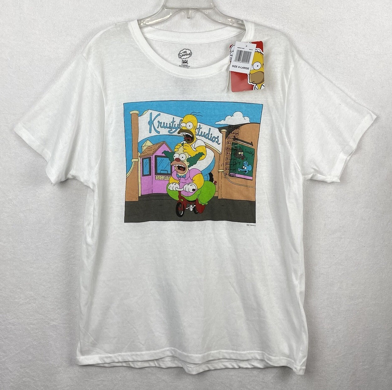 THE SIMPSONS Homer and Krusty on Tiny Bike Krusty Studios XL T Shirt NEW w/ TAG gallery