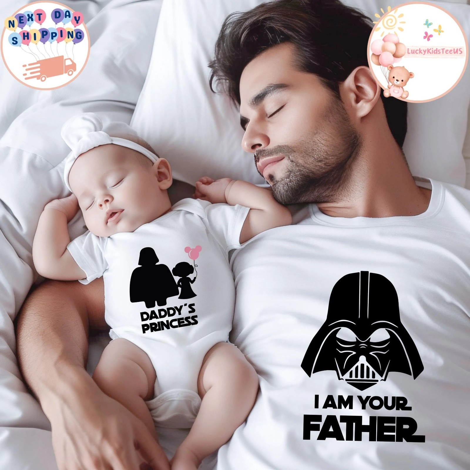 I am your Father Shirt Daddy's Little Princess T-Shirt Dad and Daughter Matching gallery