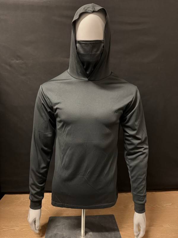 Hoodie Face Mask Long Sleeve T- Shirt 100% Polyester Material for UV Protection gallery