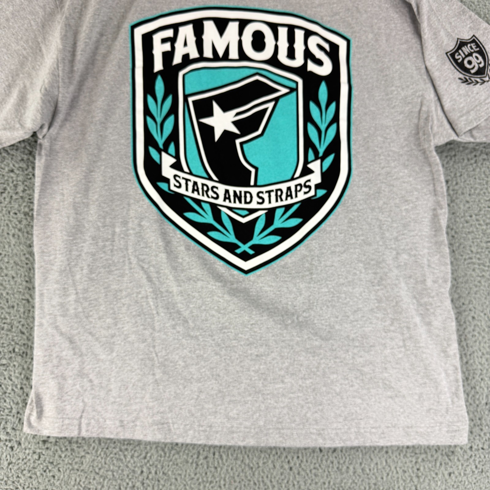 Famous Stars and Straps T-Shirt Mens Size 2XL Gray Graphic Print Crew Neck SS gallery