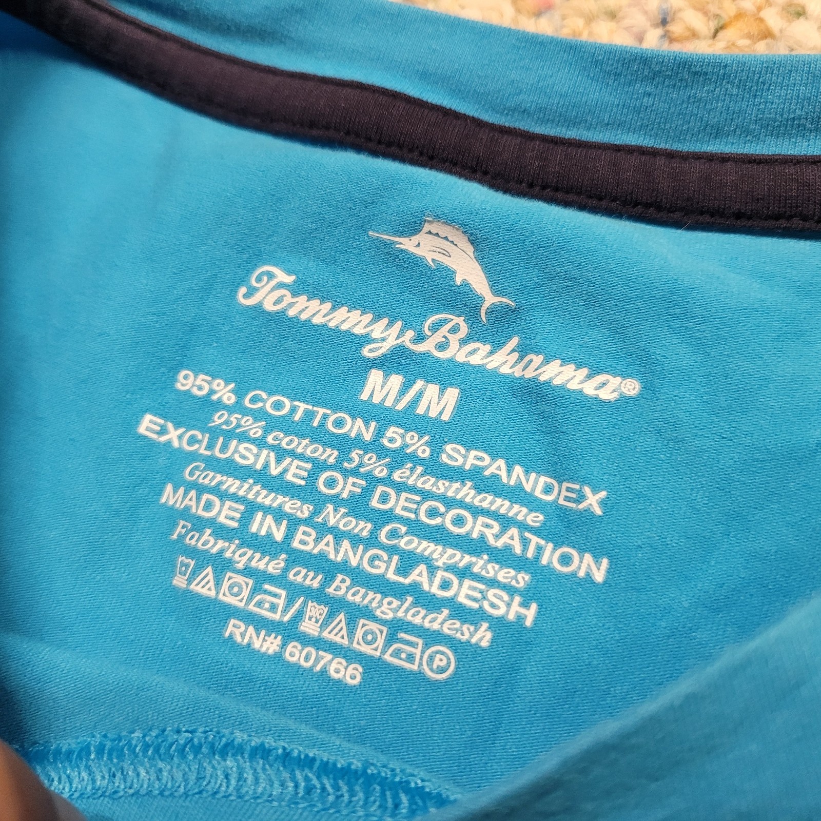Tommy Bahama Shirt Mens Medium Blue Marlin Logo Cotton Spandex Short Sleeve gallery