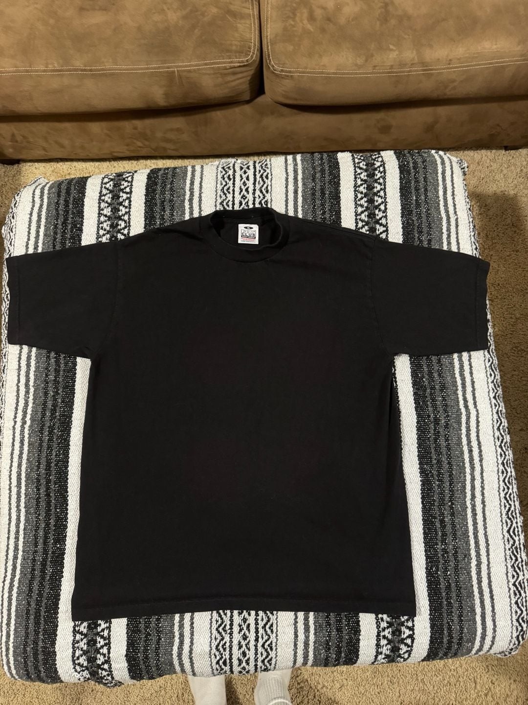 Pro Club Men's Heavy Weight Cotton Short Sleeve Crew Neck T-Shirt Black gallery