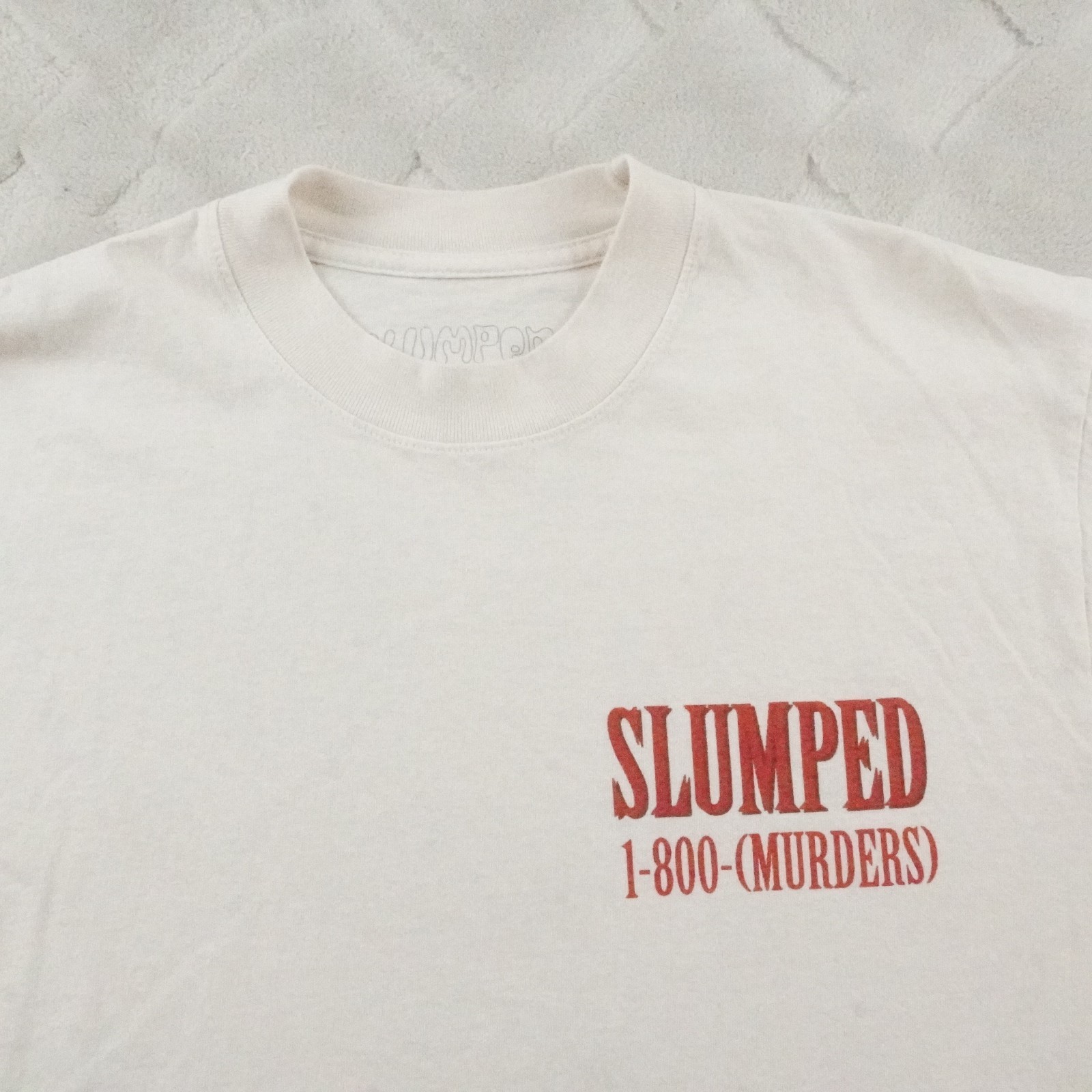 Slumped Boyz T-Shirt " We Don't Call The Laws" Tee Mens Small Cream gallery