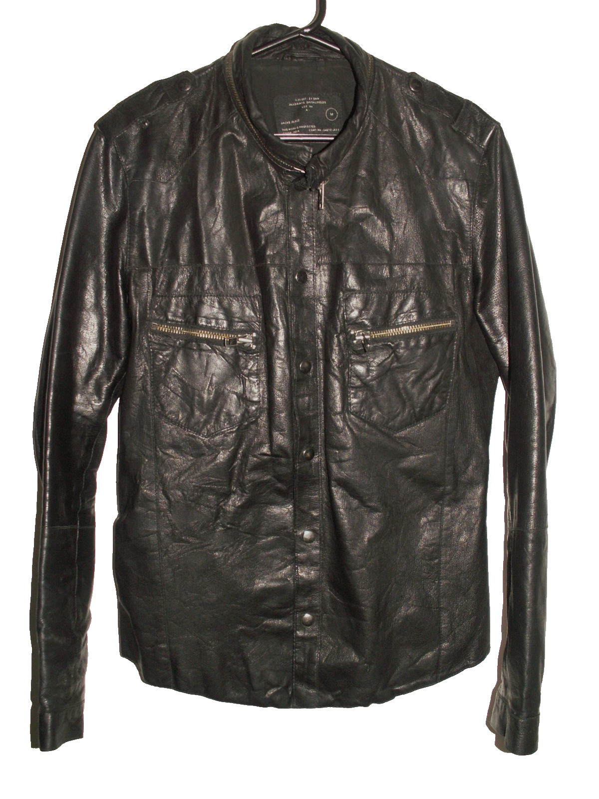 Men's All Saints AFTERNOON LEATHER SHIRT jacket overshirt M (ref67) £99.99!!!!! gallery