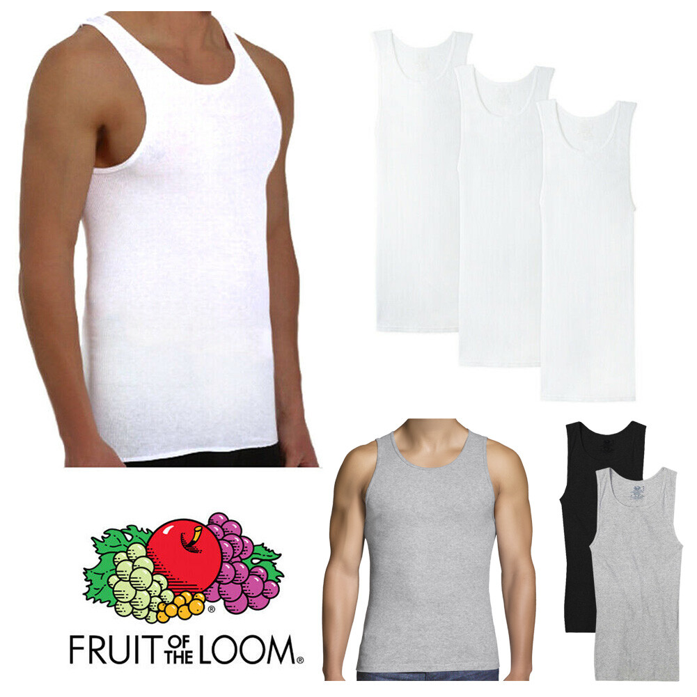 Fruit Of The Loom Men's Multi Pack Tank Top Tag-Free Cotton Athletic A-Shirts gallery
