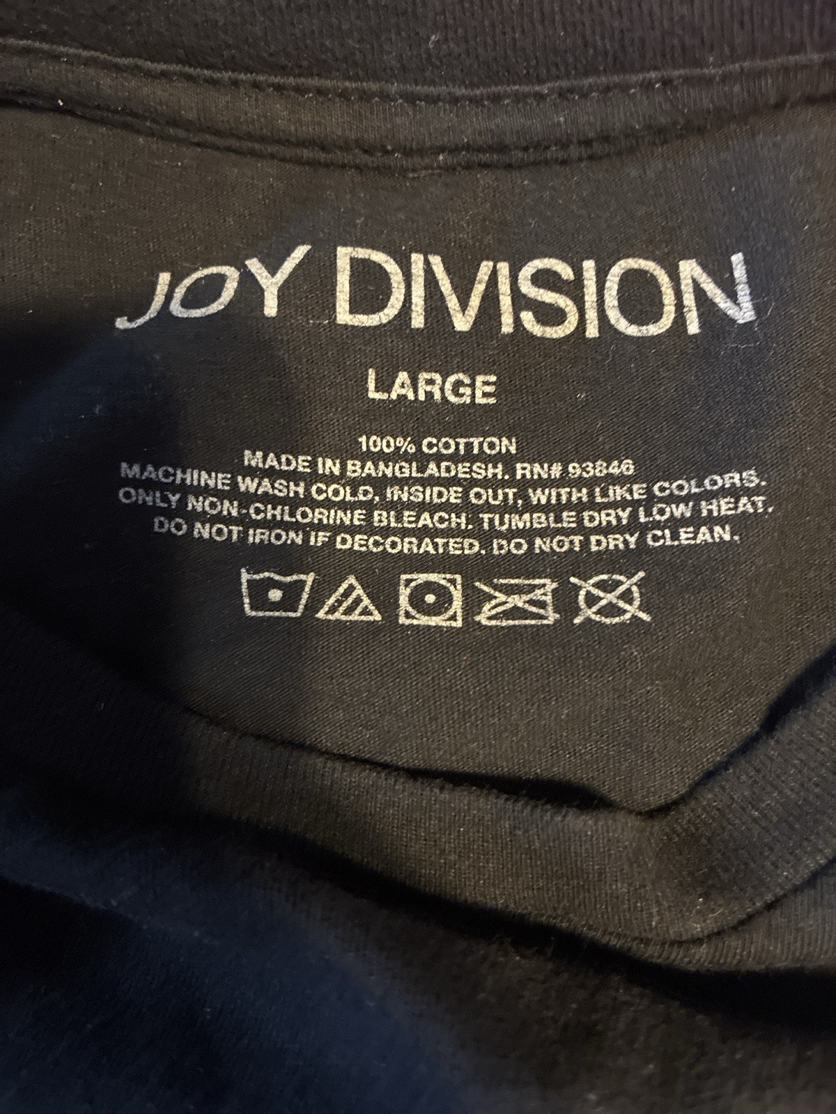 Joy Division Love Will Tear Us Apart T Shirt Black Size Large Band Tee gallery