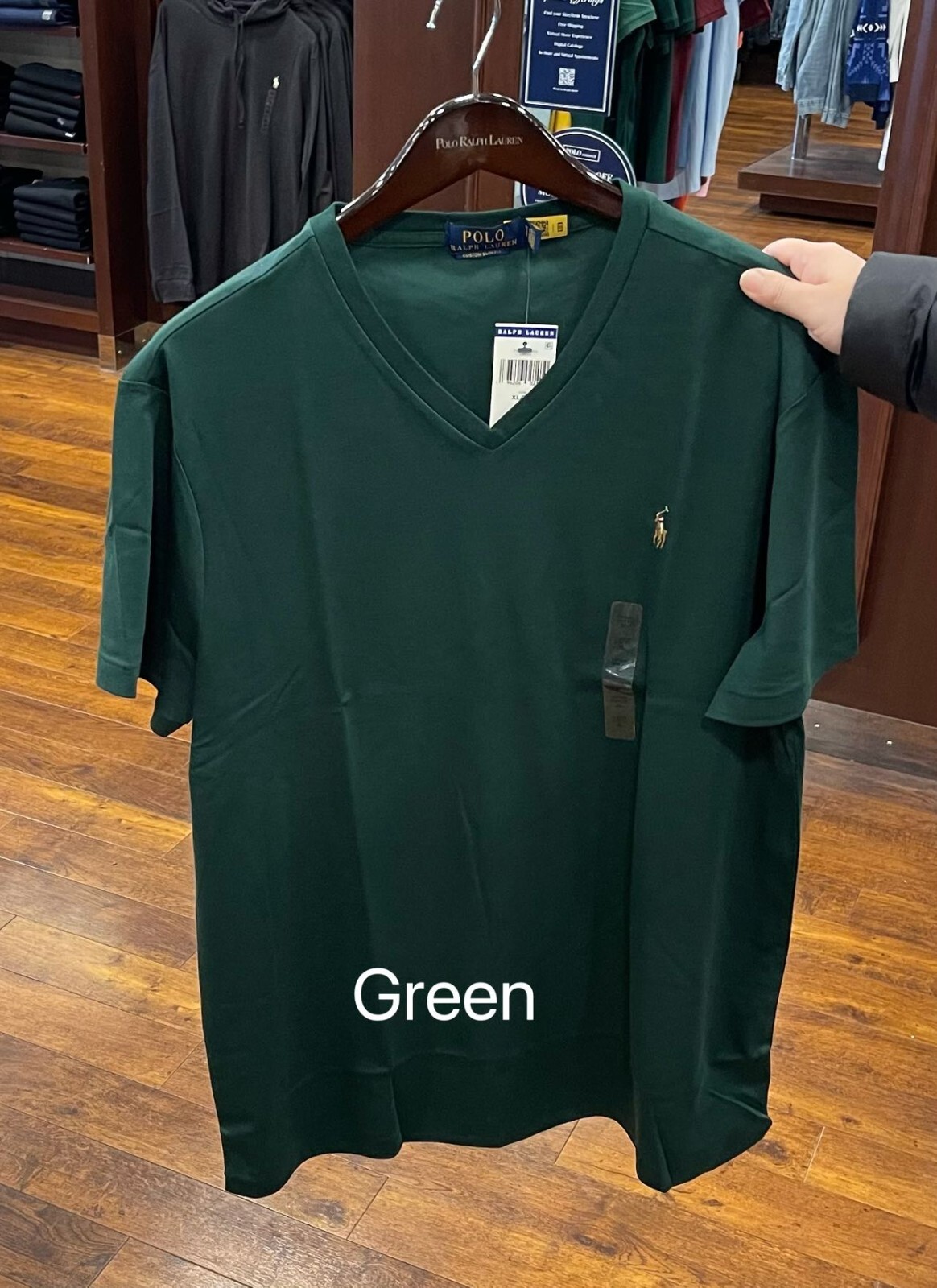 Polo Ralph Lauren Mens V neck short sleeve T shirt- Custom Slim Fit gallery