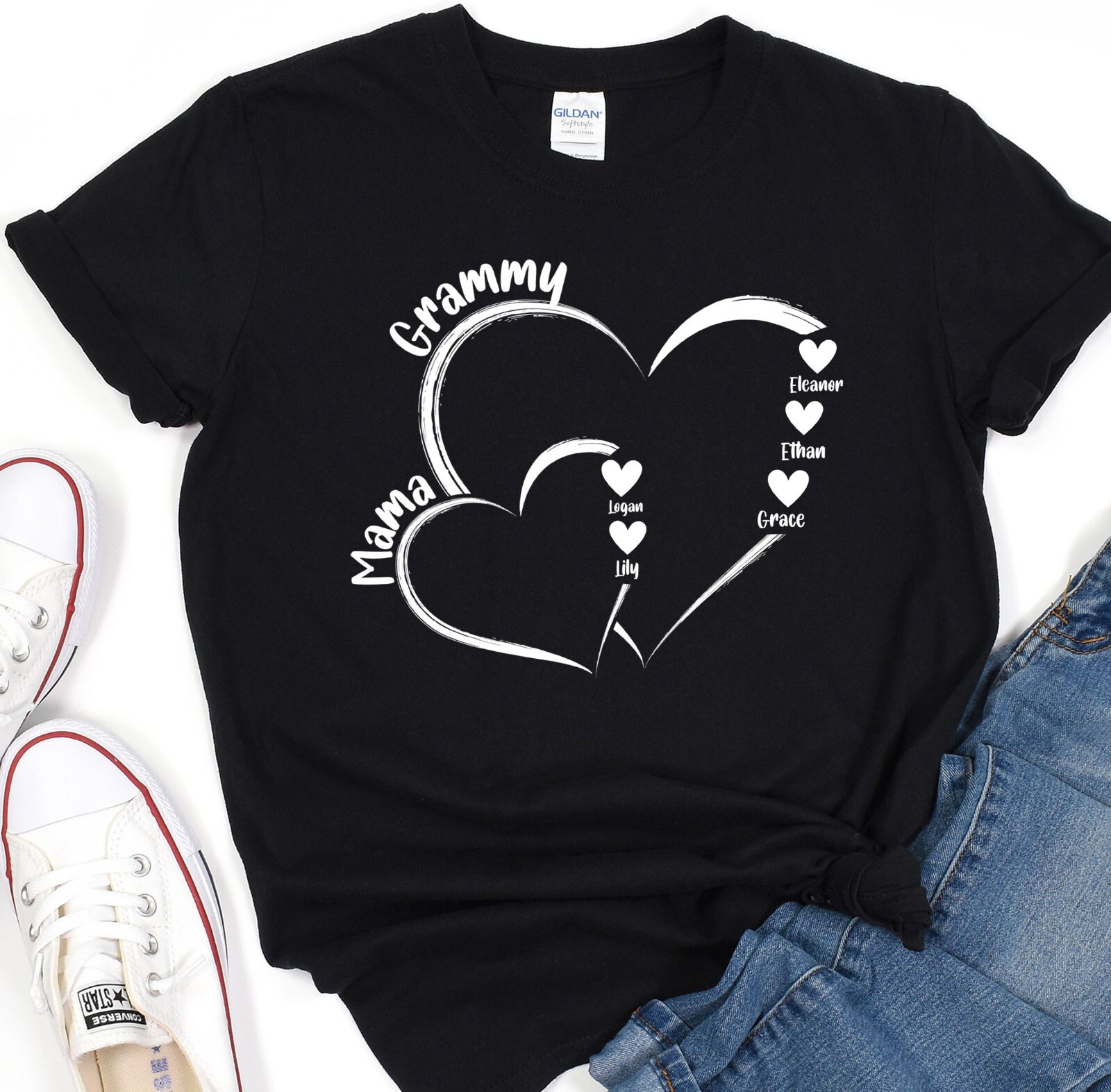 Personalized Grammy Heart Shirt with Kid Names, New Mom, Mother's Day Gift Shirt gallery