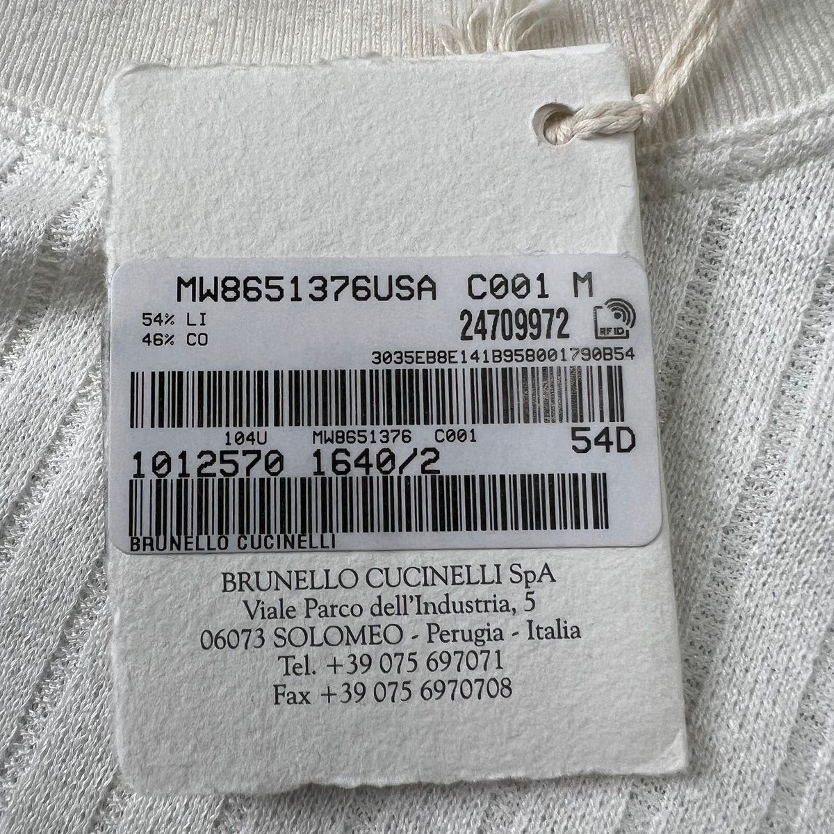 BRUNELLO CUCINELLI Ribbed Crew Neck Jersey T-shirt Men's Size M gallery