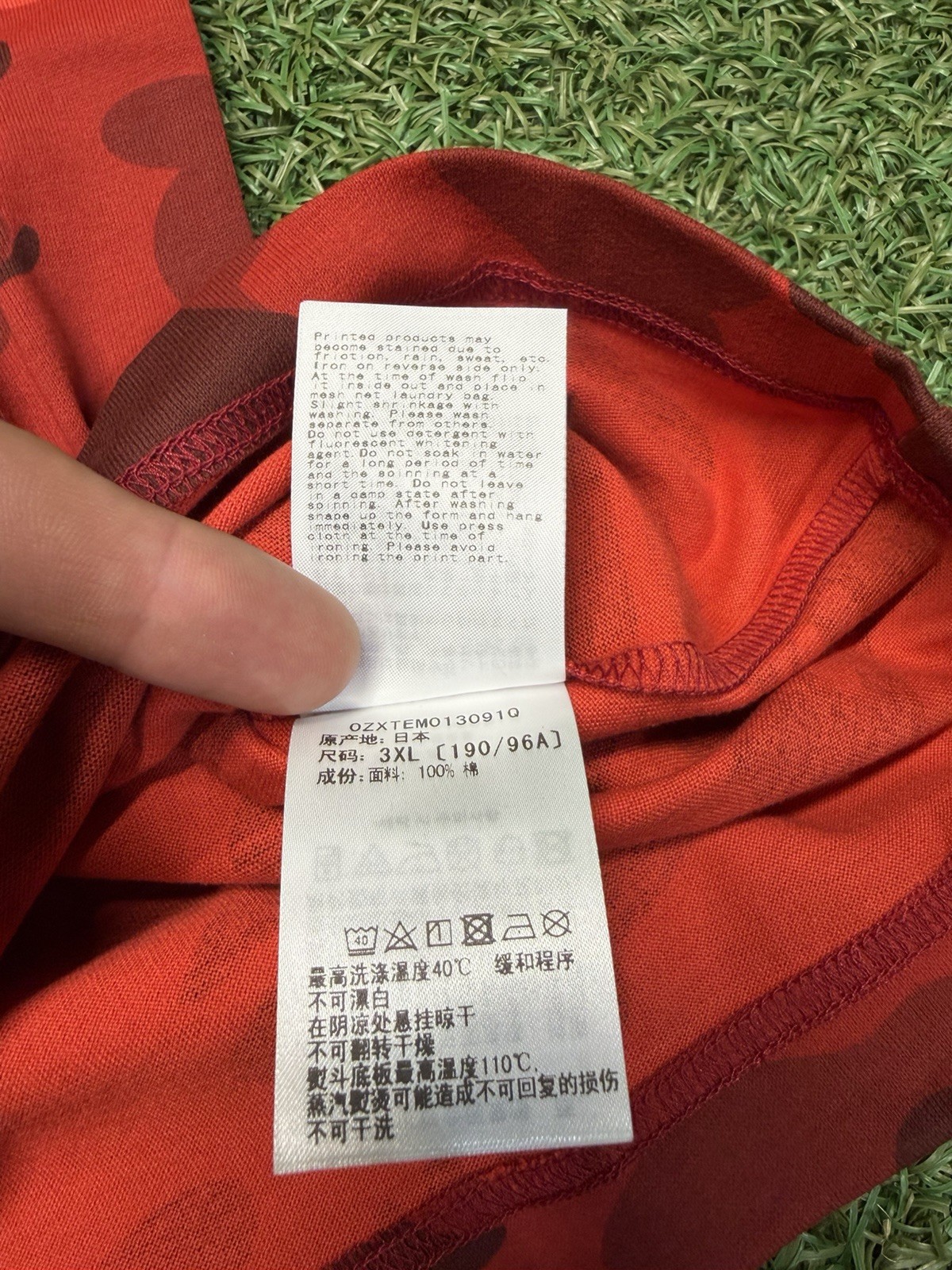 A Bathing Ape Red Color Camo Relaxed Fit Tee gallery