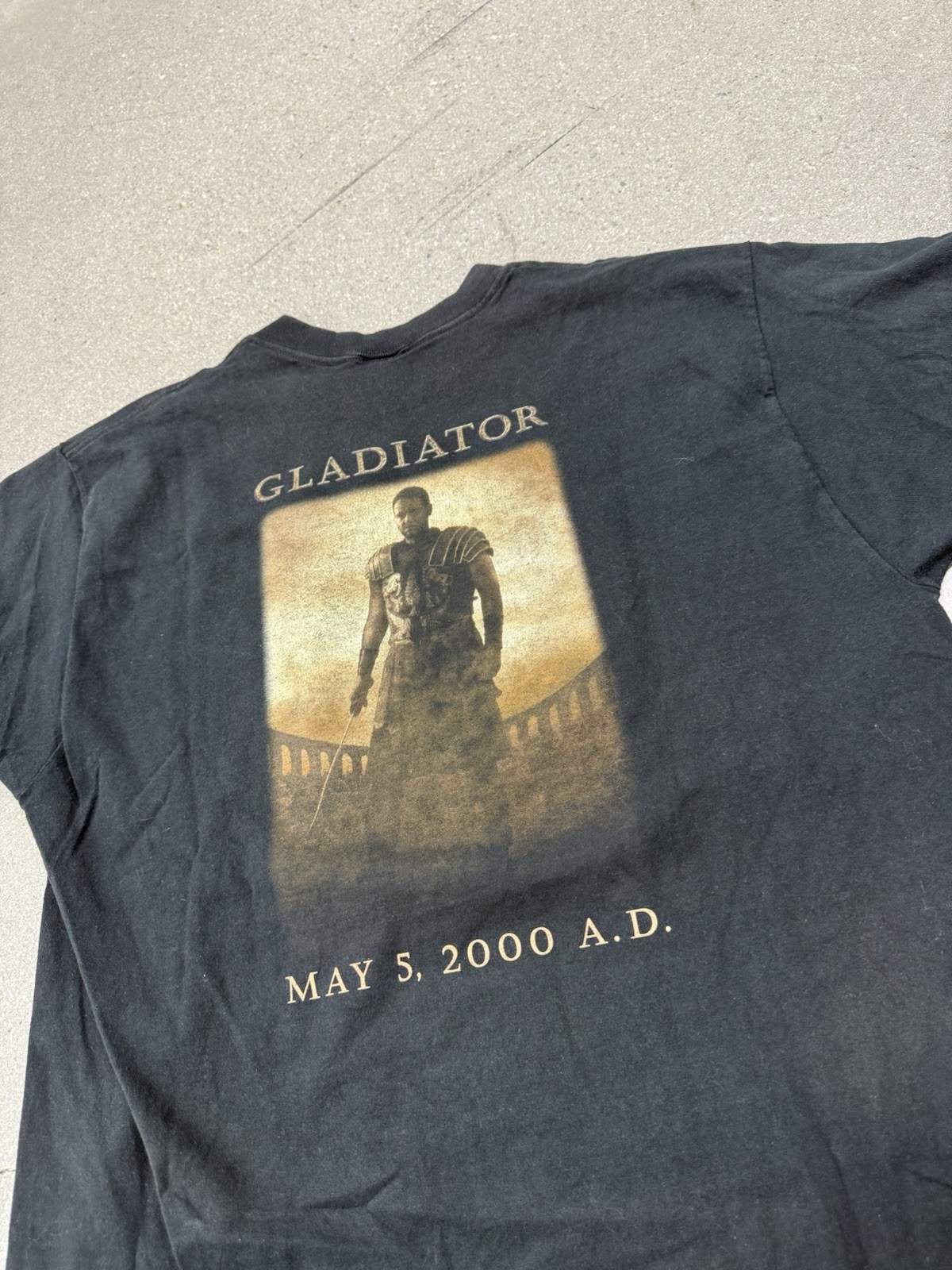 Vintage 2000 Gladiator Movie Promo T-Shirt Size XL Dreamworks Russell Crowe Mens gallery
