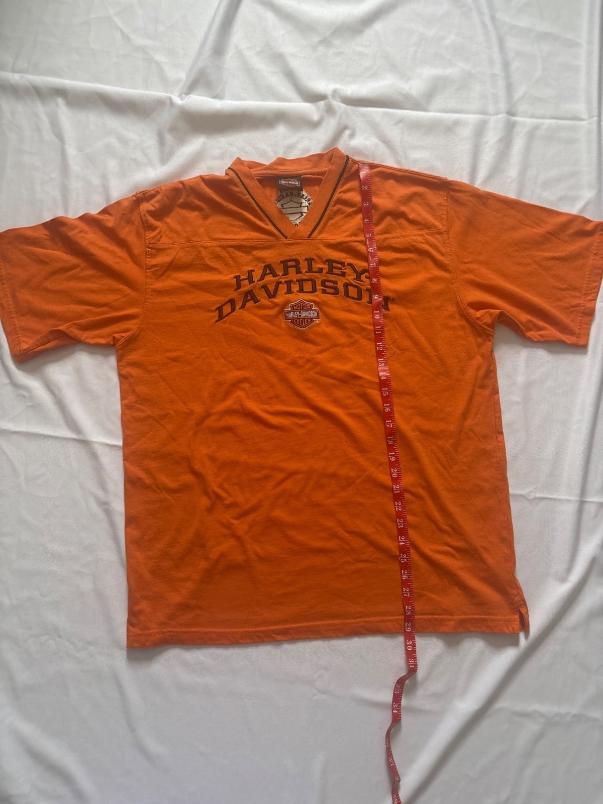 VTG Harley-Davidson Mens Orange V-Neck T-Shirt XXL DuBois, PA Harley-Davidson gallery