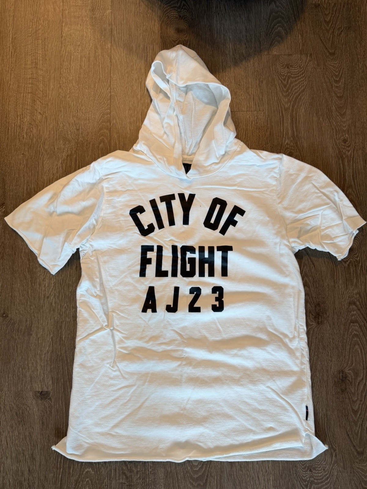 Nike Air Jordan “City of Flight AJ23” Men’s Short-Sleeve Hooded T-Shirt — White gallery
