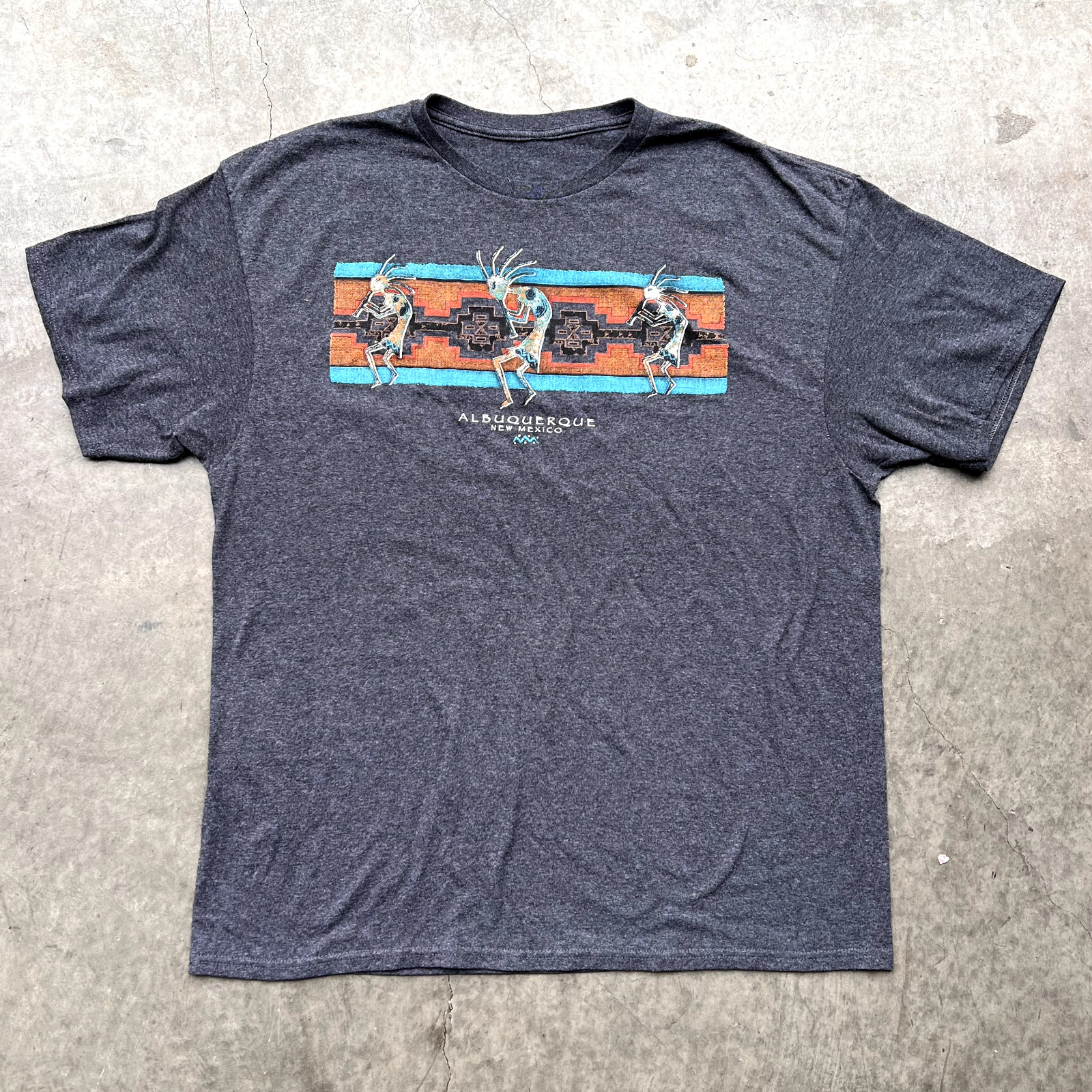 Eco Mountain Albuquerque Southwestern Kokopelli Native American T-Shirt Mens XL gallery