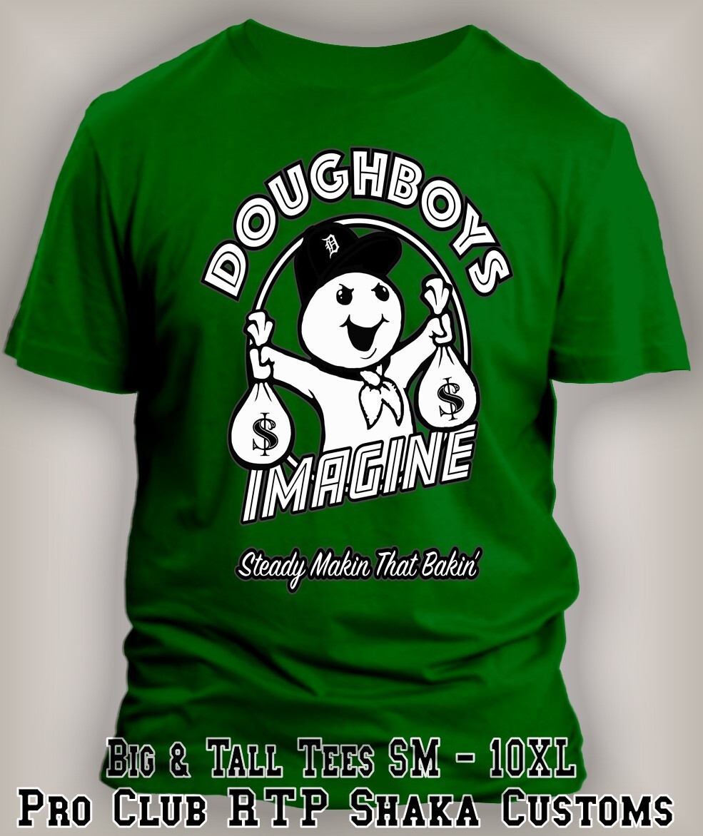 Pro Club Shaka Doughboy Imagine Graphic Sneaker Tee Shirt Big & Tall Streetwear