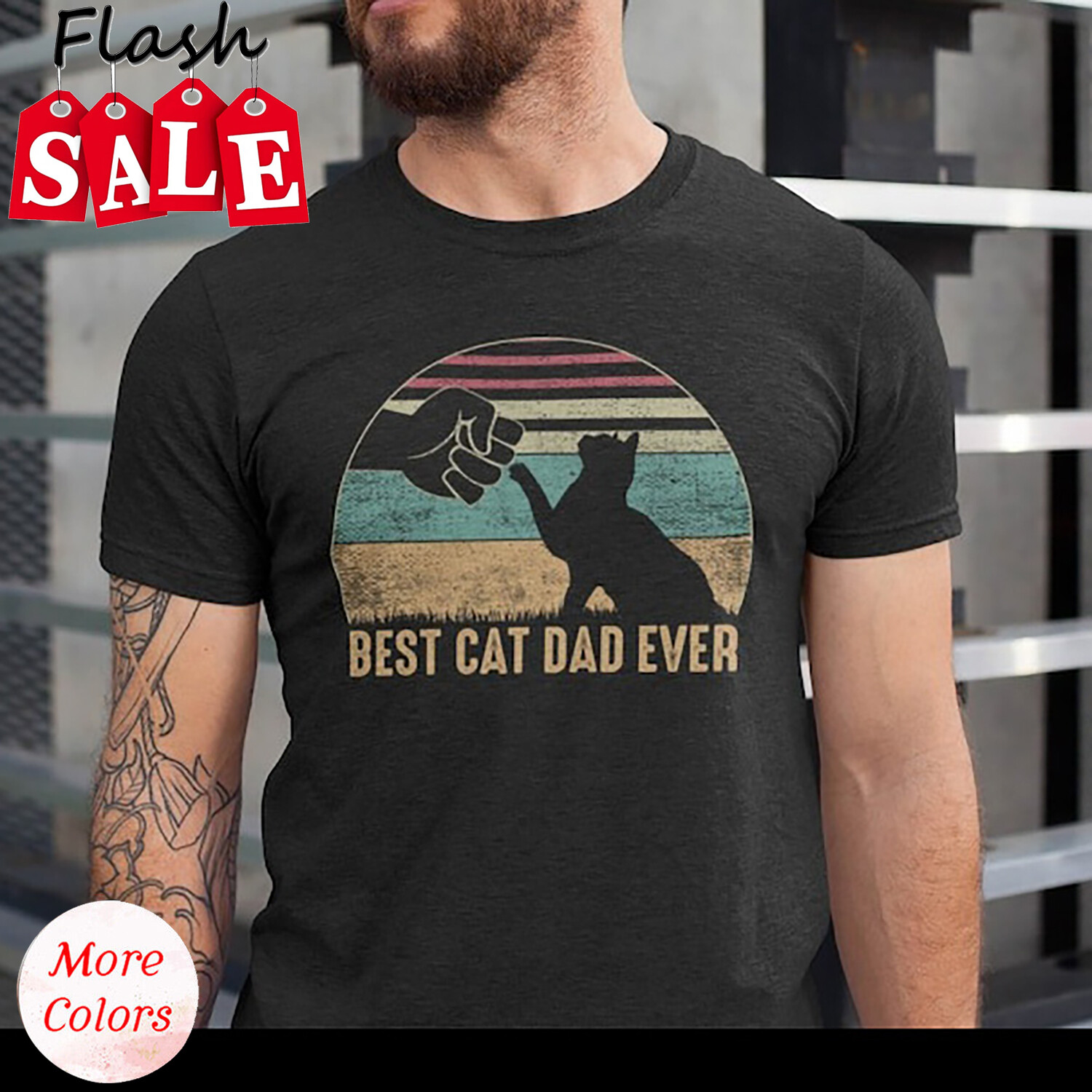Best Cat Dad Ever Shirt,Cat Dad Tshirt,Funny Cat Dad Tee,Cat Dad Gift Tshi... gallery