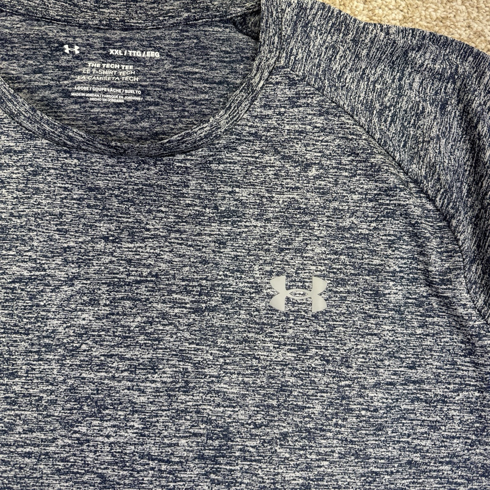 Under Armour The Tech Tee Shirt Mens 2XL XXL Blue Short Sleeve Raglan 1326413 gallery