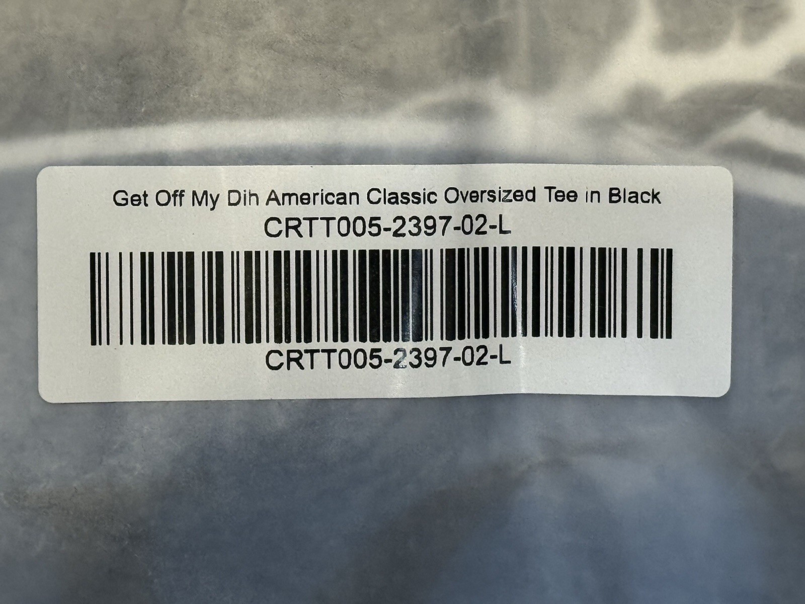 L - Civil Regime Get Off My Dih American Classic Oversized Tee In Black IN HAND✅ gallery
