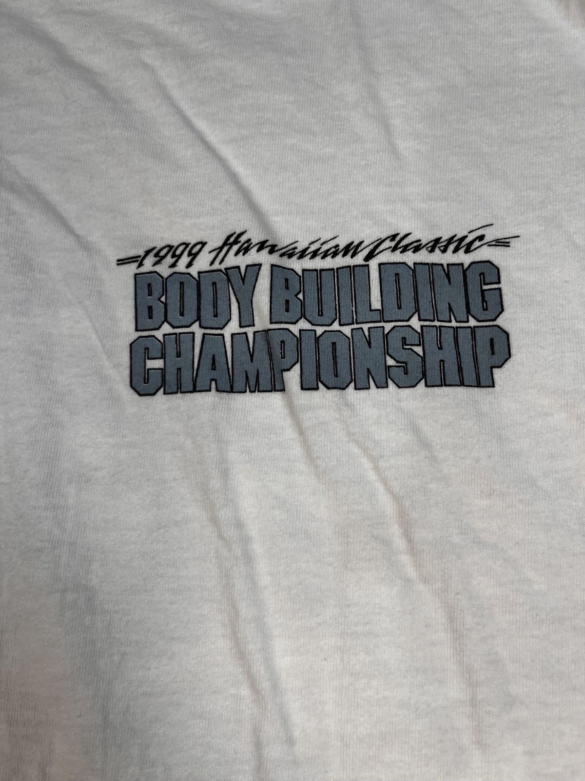 VTG 1999 90’s Hawaiian Strength Body Building Championship Hawai’i T Shirt Sz XL gallery