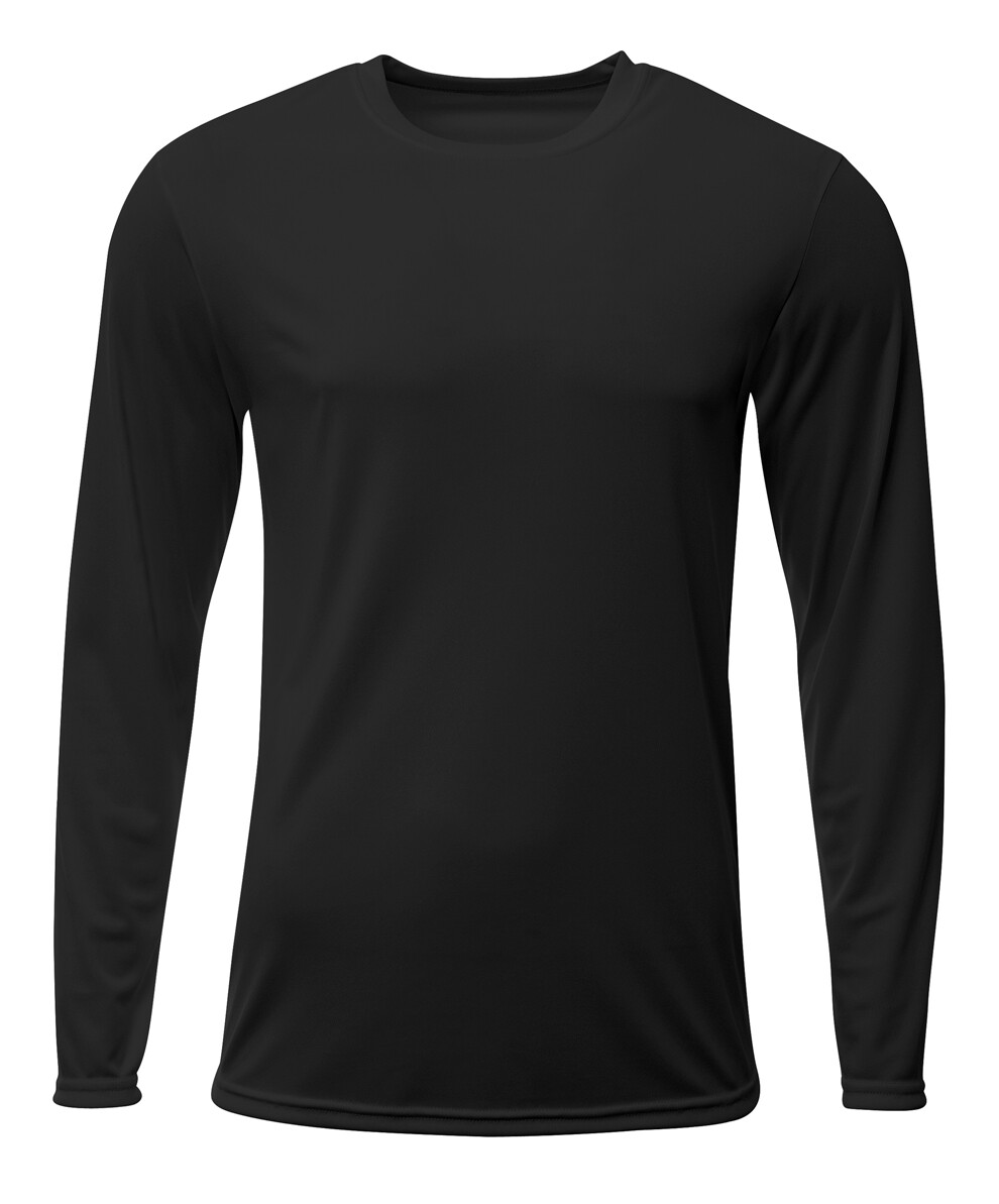 A4 Mens Dri-Fit Long Sleeve Polyester Moisture Wicking Sprint T-Shirt - N3425 gallery