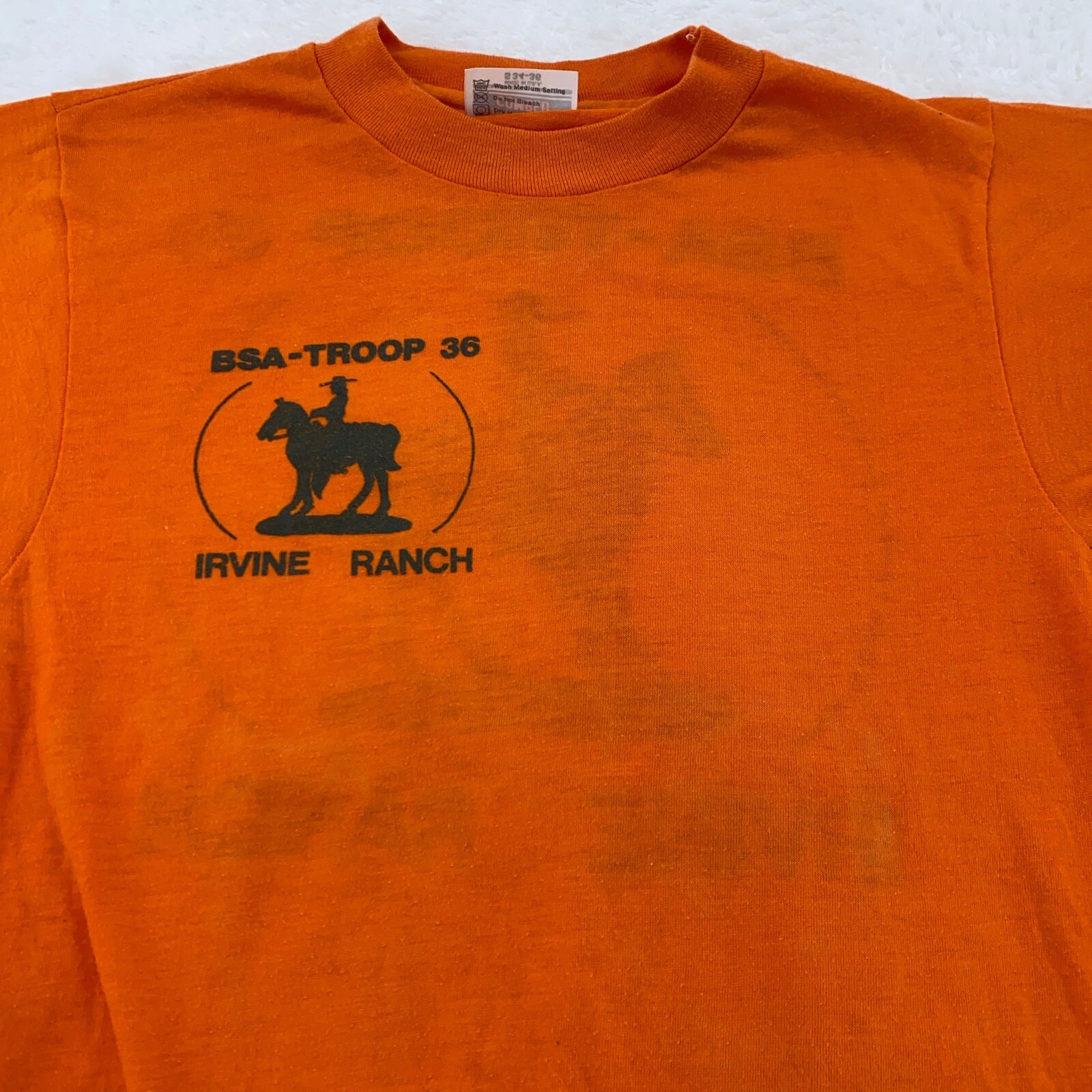 vintage 80s BSA-TROOP 36 IRVINE RANCH HORSE T-Shirt 2XS animal gallery