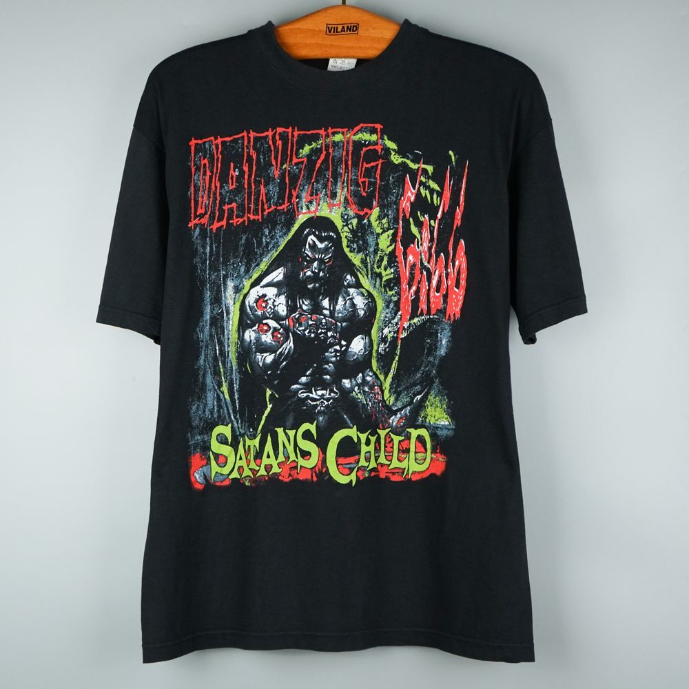 1999 Danzig Satans Child Tshirt, Black Unisex Heavy Cotton Tshirt Reprint