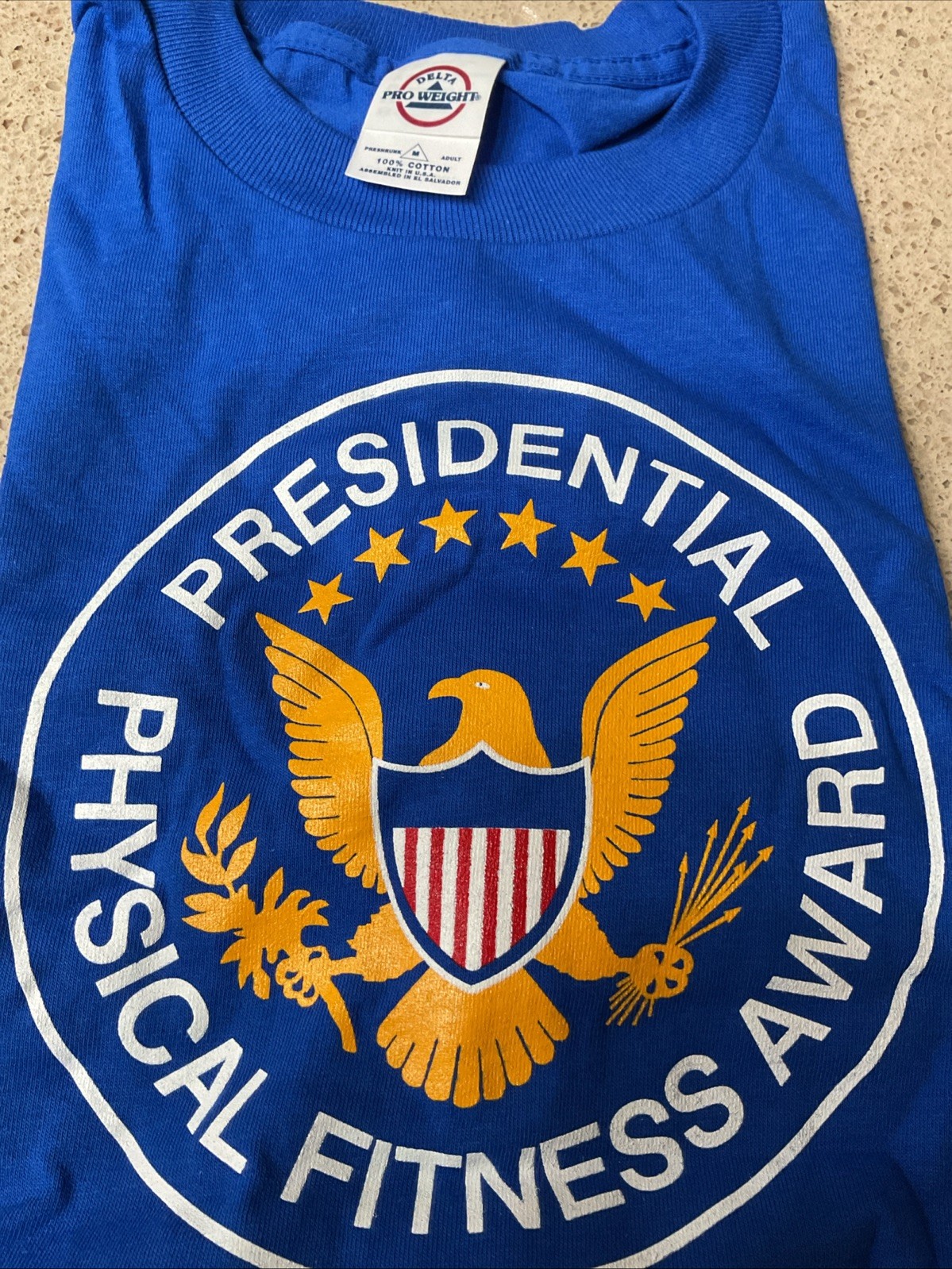 Presidential Physical Fitness Tshirt Blue Sz M Delta Cotton Chest 40x29” New gallery