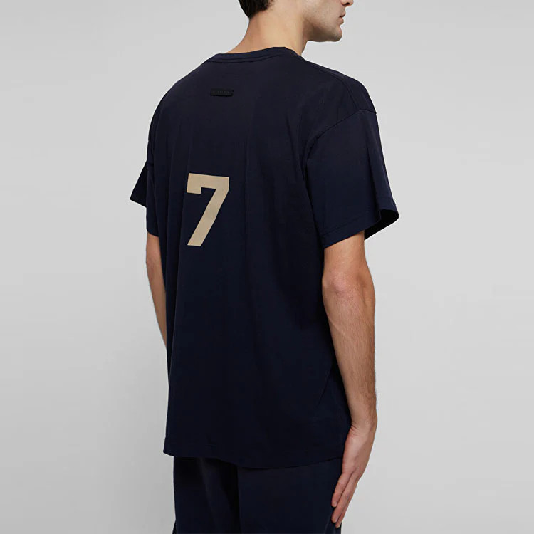 Fear Of God Shirt Mens L Navy Blue 7 Back Graphic Made USA Cotton gallery