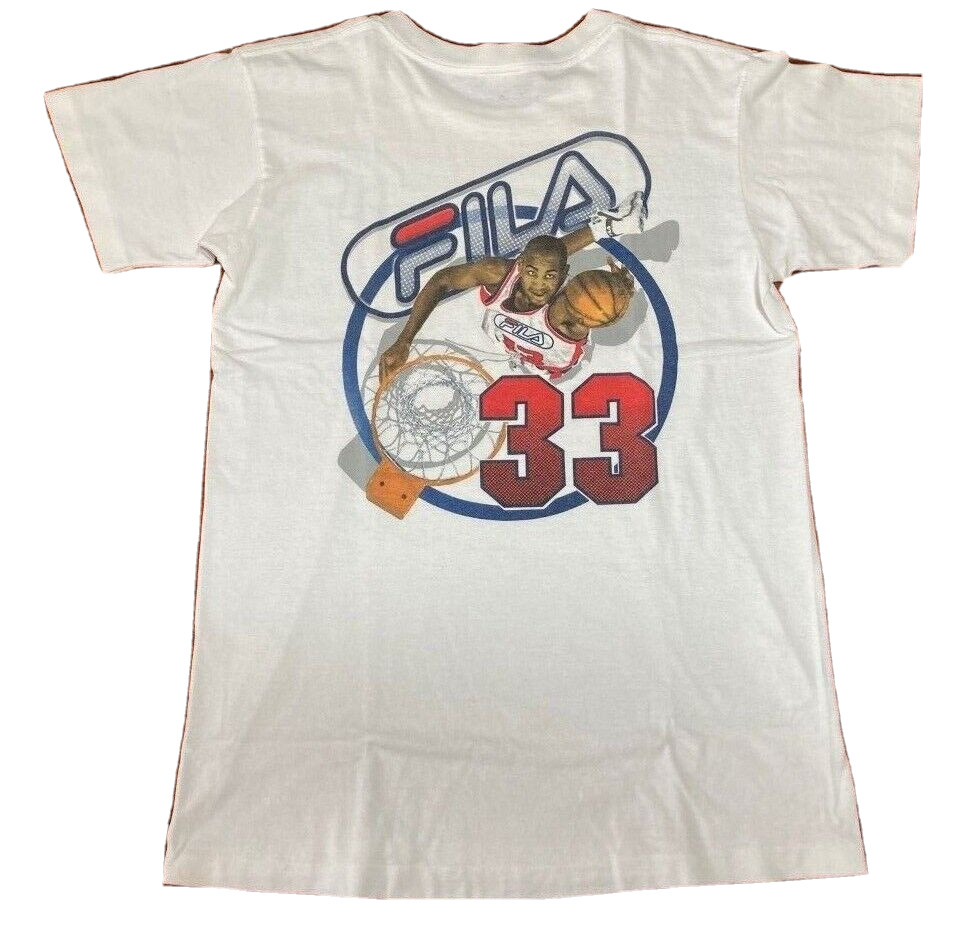 Grant Hill NBA Detroit Pistons FILA 33 Tee T Shirt One Size White Vintage 90’s