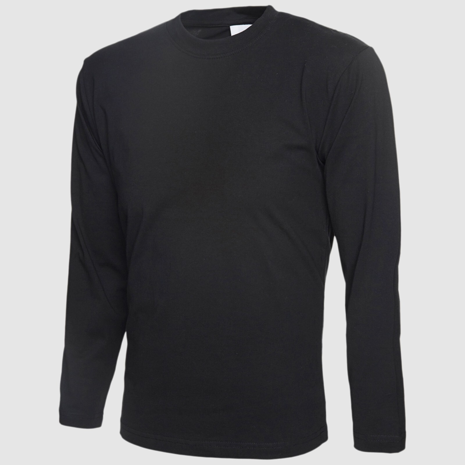 Uneek Long Sleeve Classic T-Shirt Casual 100% Cotton Work Wear Plain Unisex Top gallery