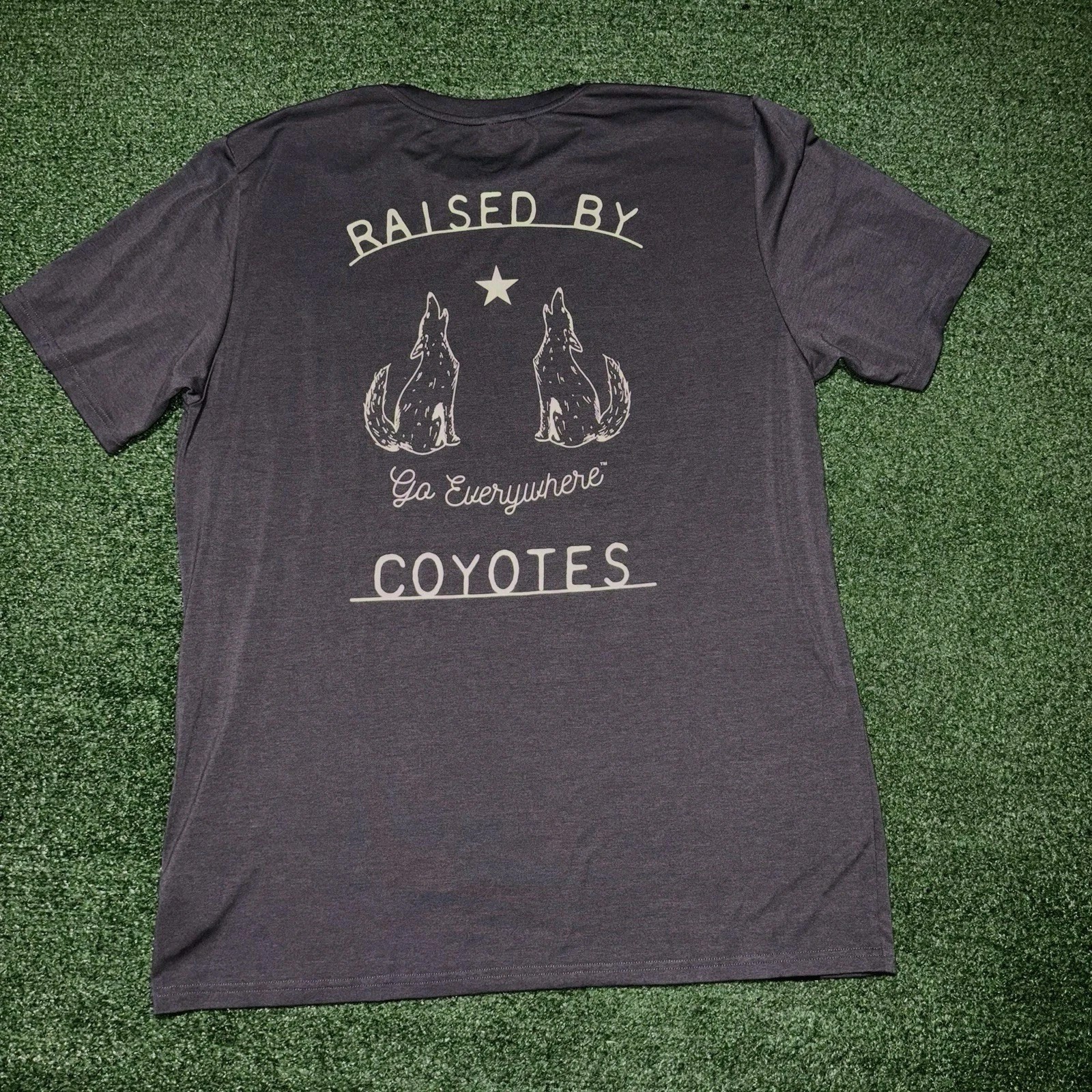 Raised By Coyotes Go Everywhere T-Shirt Gray XXL Mens 2XL gallery