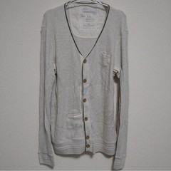 Diesel Waffle Fabric Cardigan Light Gray Size L Japan