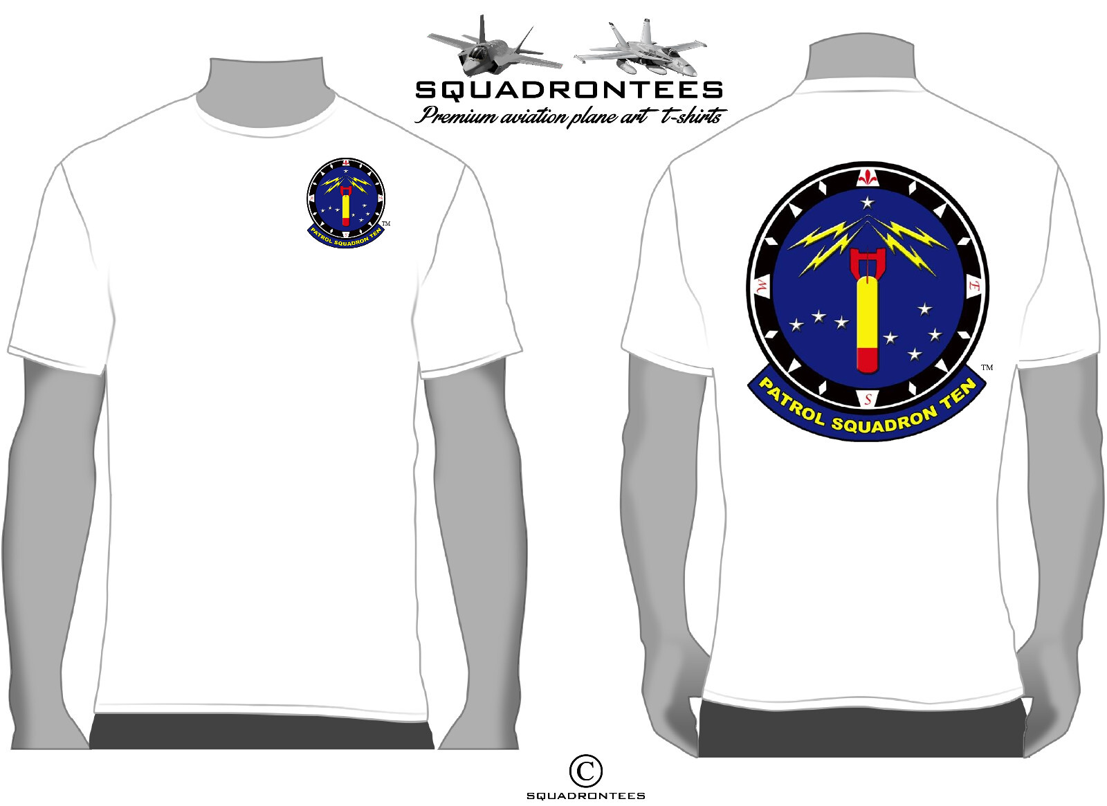VP-10 Red Lancers Logo Back Squadron T-Shirt – USN Licensed Product