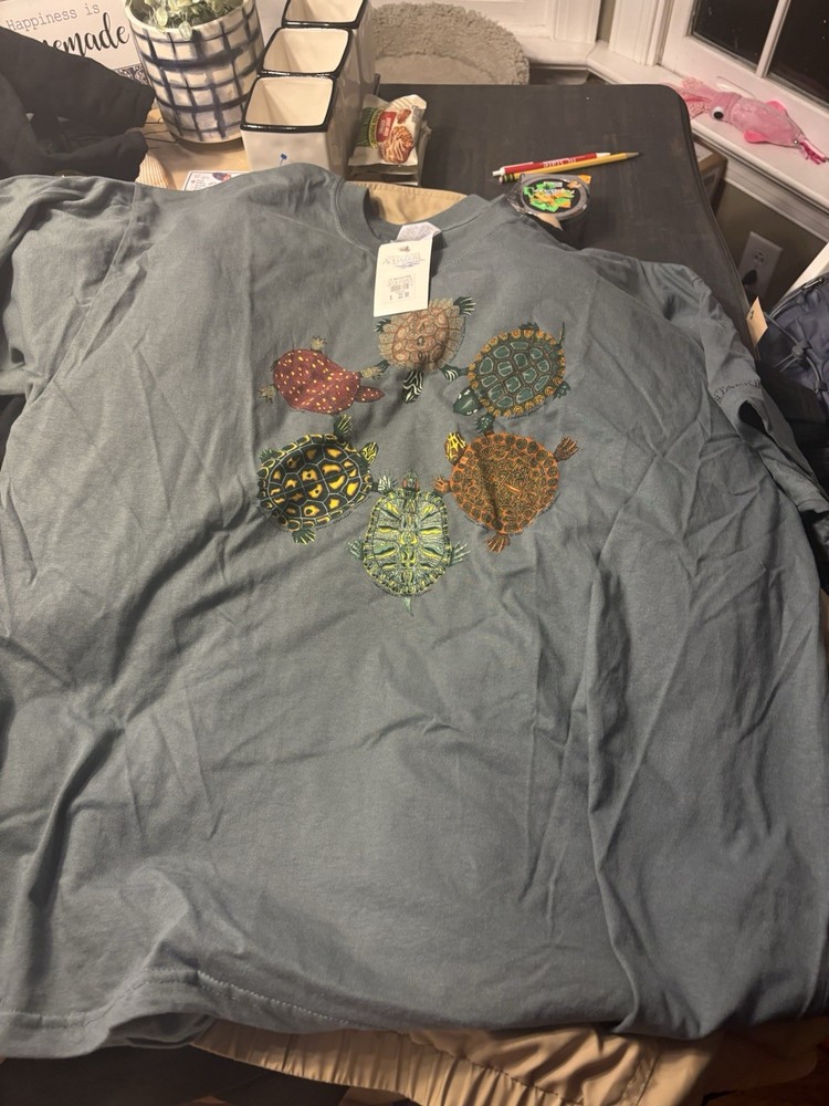 Vintage RN Richardson Liberty Graphics Art T-shirt XXL Turtles NC Aquarium NWT